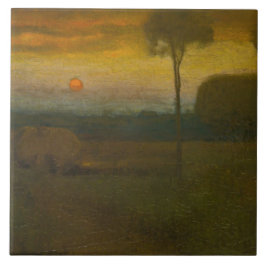 Azulejo Paisaje nocturno de George Inness (1889)