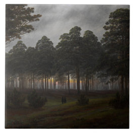 Azulejo Paisaje nocturno (por Caspar David Friedrich)