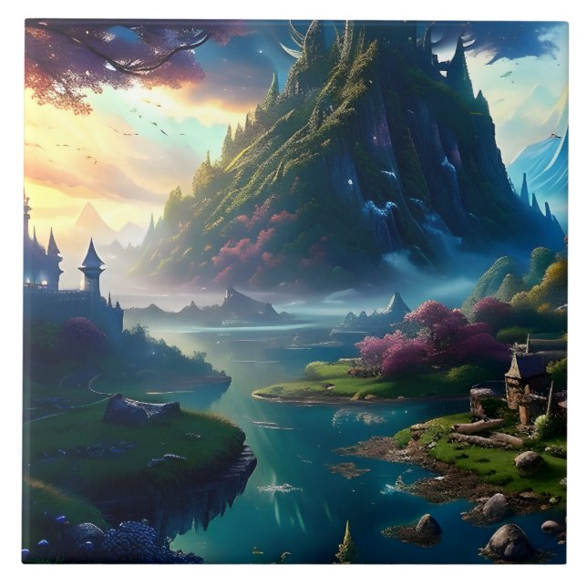 Azulejo Paisaje Pintoresco Cuatro (Frente)