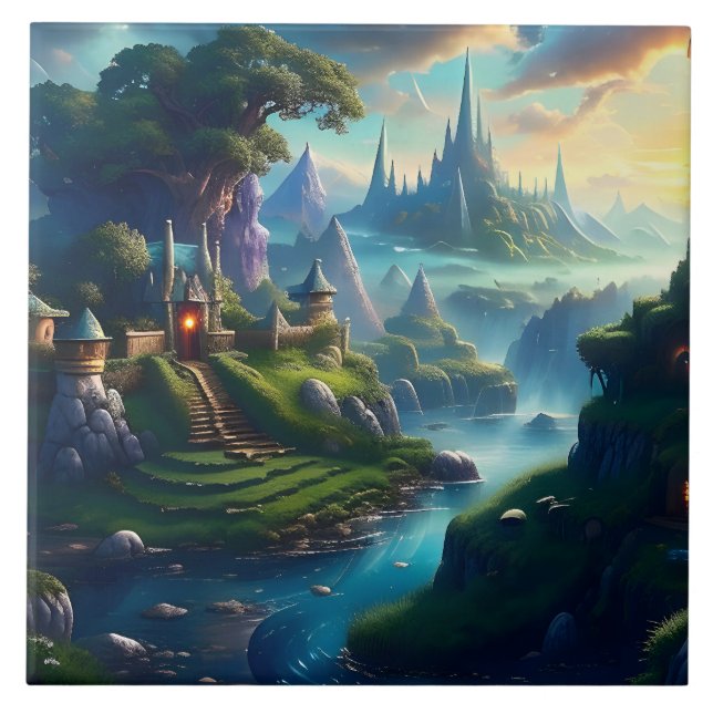 Azulejo Paisaje pintoresco Dos (Frente)