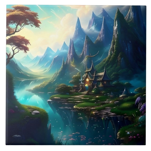 Azulejo Paisaje pintoresco uno (Frente)