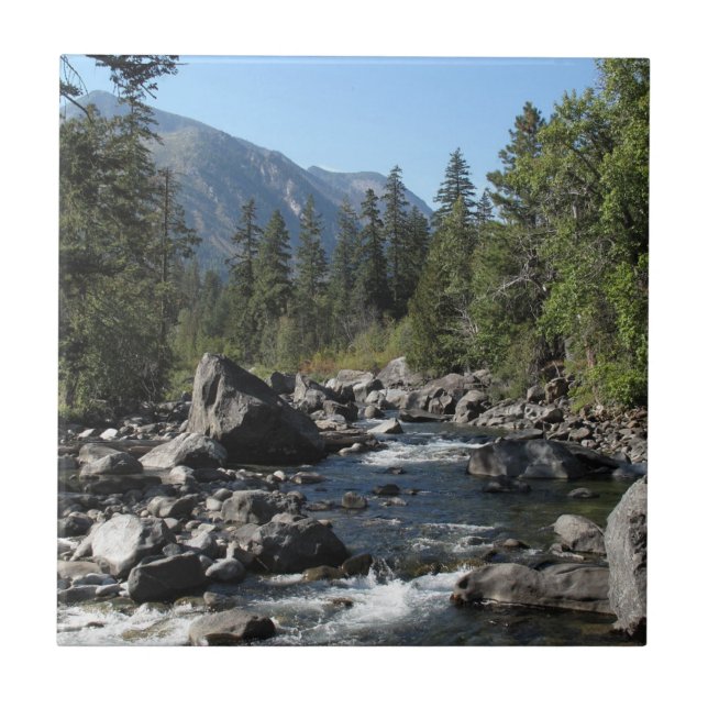 Azulejo Paisaje Rugado de Río de Montaña (Frente)
