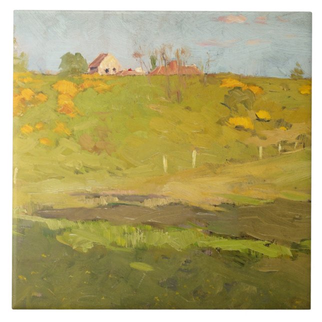 Azulejo Paisaje rural francés (por Georg Pauli) (Frente)