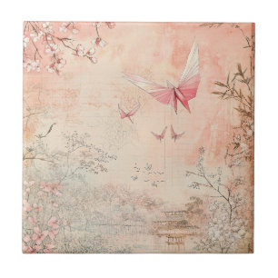 Azulejo Paisaje Sereno de Flor de Cerezo Rosa (3)