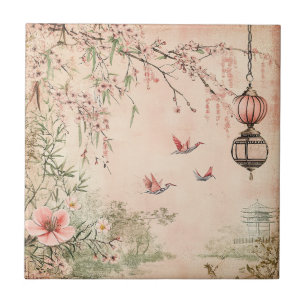 Azulejo Paisaje Sereno de Flor de Cerezo Rosa (7)