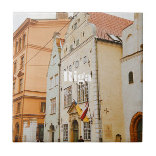 Azulejo Paisaje urbano de Riga Imán de foto flexible
