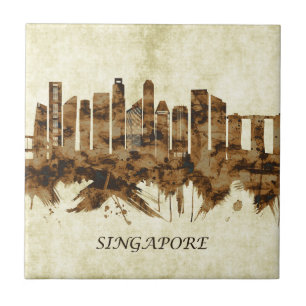 Azulejo Paisaje urbano de Singapur