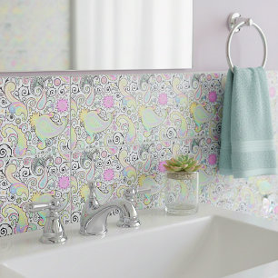 Azulejo Paisley pastel