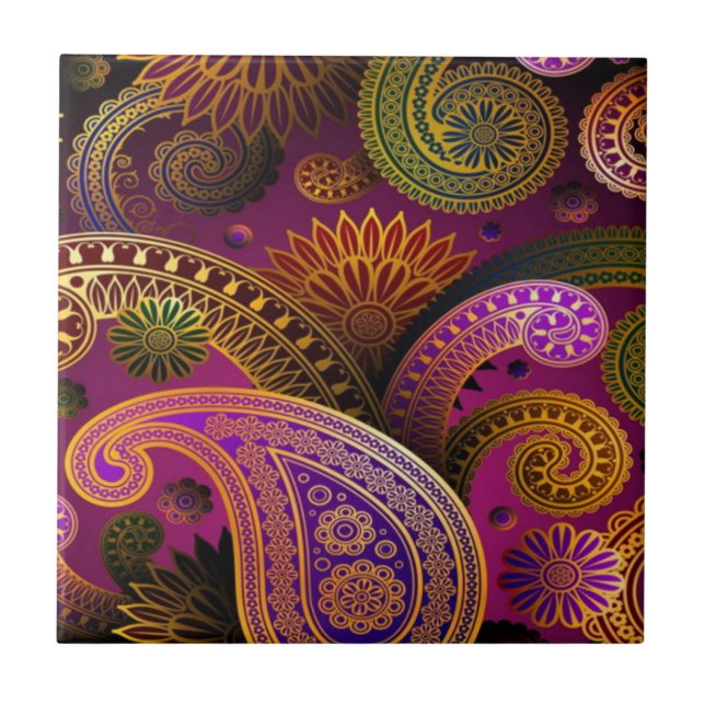 Azulejo Paisley Purple (Frente)