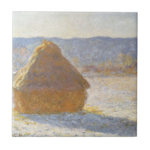 Azulejo Pajar en la mañana, efecto de nieve por Claude Mon
