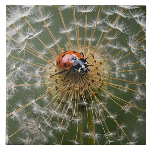 Azulejo Pajarito en reloj de león. Fotografía macro (Frente)