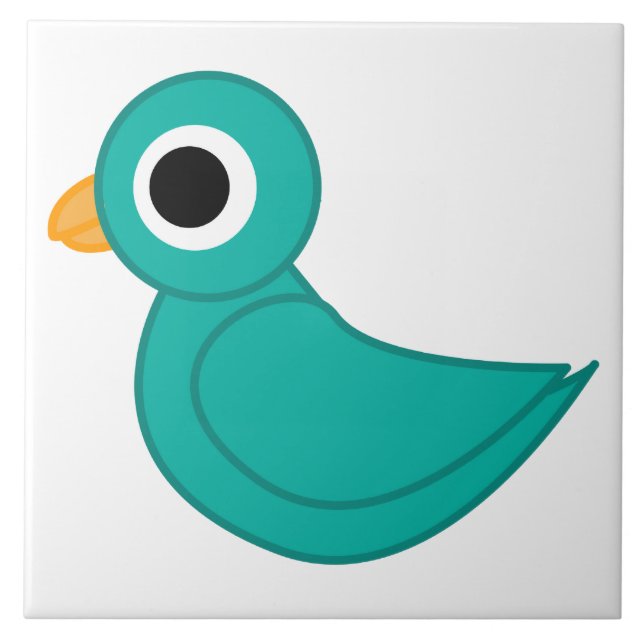 Azulejo Pájaro azul lindo (Frente)
