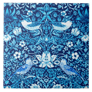 Azulejo Pájaro de Nouveau del arte y tapicería de la flo