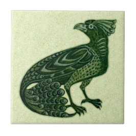 Azulejo Pájaro de pavo real verde de Morgan