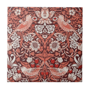 Azulejo Pájaro de Terracota William Morris Strawberry Thie