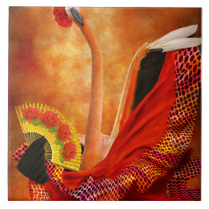Azulejo Pájaro - Flamenco - Bailarín de Flamengo