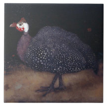Pájaro guineafowl enganchado (por Jan Mankes)