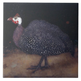 Azulejo Pájaro guineafowl enganchado (por Jan Mankes)