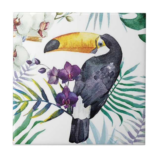 Azulejo - Pájaro Tropical (Frente)