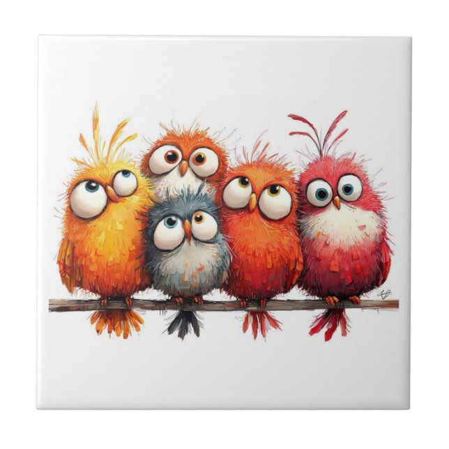 Azulejo Pájaros caprichosos (Frente)