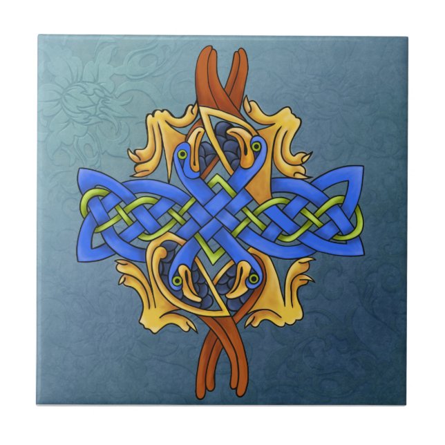 Azulejo Pájaros célticos (Frente)