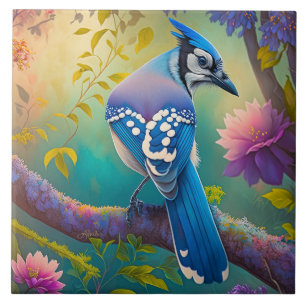 Azulejo Pájaros de fantasía Arrendajo azul
