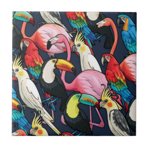 Azulejo Pájaros exóticos