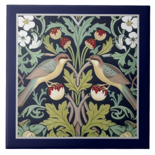 Azulejo - Pájaros Florales Art Nouveau