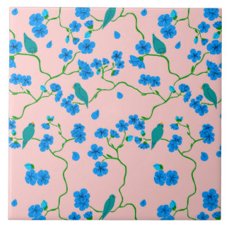 Azulejo Pájaros y flores mosaicos cerámicos