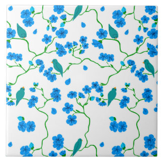 Azulejo Pájaros y flores mosaicos cerámicos