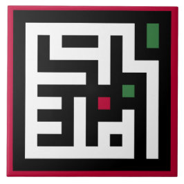 Azulejo Palabra palestina en la bandera árabe de Wordart c