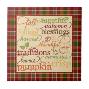 Azulejo Palabras de otoño