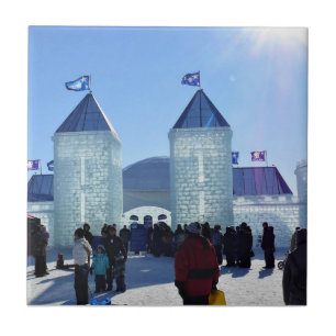Azulejo Palacio de hielo en el Carnaval de Quebec, Canadá