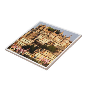 Azulejo Palacio de la ciudad de UDAIPUR, India, Asia