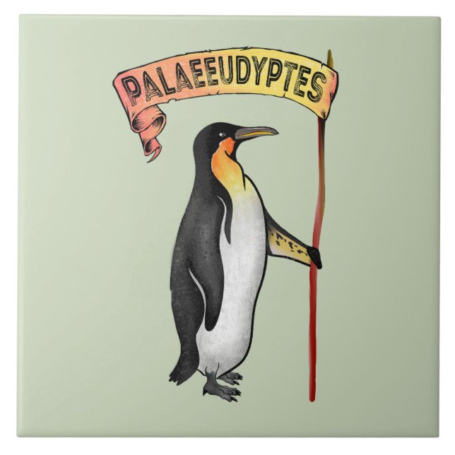 Azulejo Palaeeudyptes Extinct Penguin (Frente)
