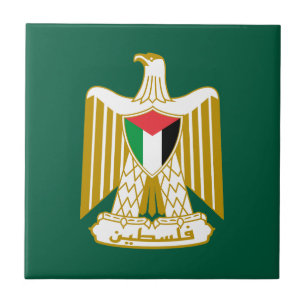 Azulejo Palestine país escudo armas símbolo emblema bander