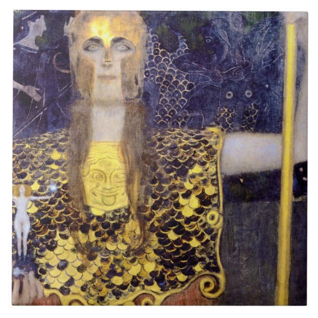 Azulejo Pallas Athena, Gustav Klimt (Frente)