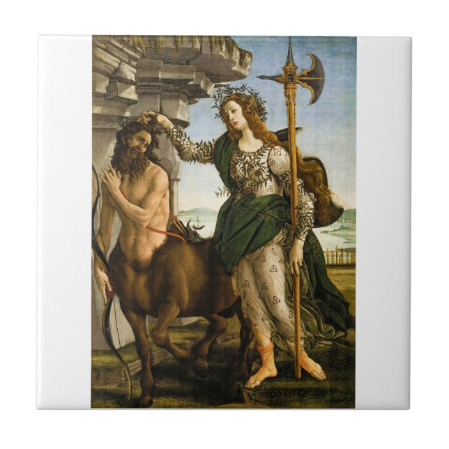 Azulejo Pallas y el Centauro de Sandro Botticelli (Frente)