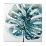 Azulejo Palm Jewel Tropical<br><div class="desc">Joya Tropical VIII por June Erica Vess. Esta hoja de palmera tropical ha sido creada con hermosos y ricos tonos de joyas en un estilo acuático. | 164744D</div>