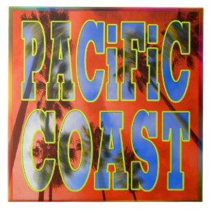 Azulejo "Palm Sky: costa del Pacífico" Tile