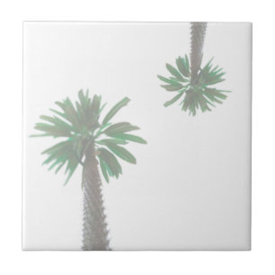 Azulejo Palm Tree Pastel Verde Tropical