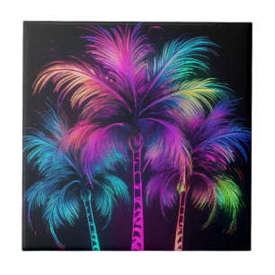 Azulejo Palmeras Fluffy Neon
