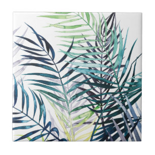 Azulejo Palmeras iluminadas - Hojas tropicales