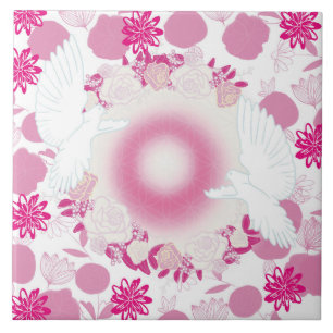 Azulejo "Paloma Blanca Pacífica – Símbolo de Esperanza y S