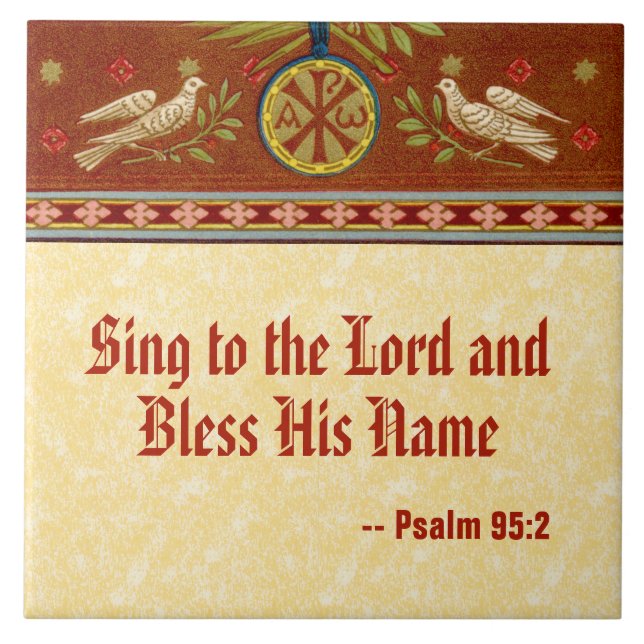 Azulejo Palomas y Medallón después de Santa Cecilia (SNV 3 (Frente)