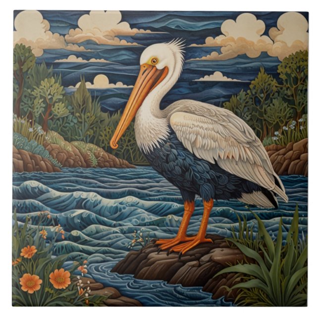 Azulejo Palomino de gaviota de mar blanco (Frente)