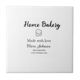 Azulejo Panadería casera añada tu nombre de texto personal