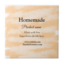 Azulejo Panadería casera hecha con sitio web de texto para