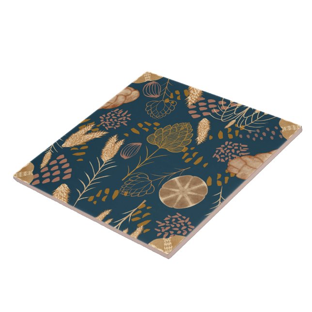 Azulejo Panadería en llamas: Pan y cebada artesanal, Verde (Lado)