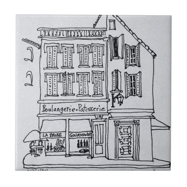 Azulejo Panadería Pastelería, Avignon (Frente)